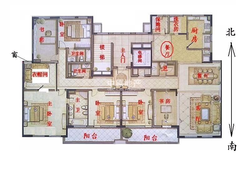 德国钛马赫装饰 万城华府4卧朝南 带双车位,观景平