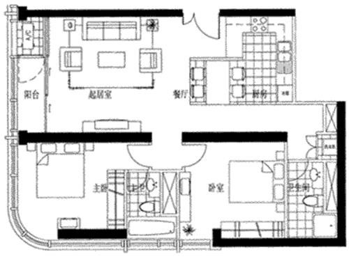 北京北京财富中心公寓二手房房源图片