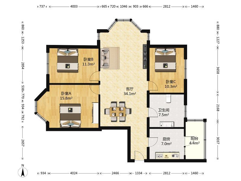 北京恋日绿岛小区二手房房源图片