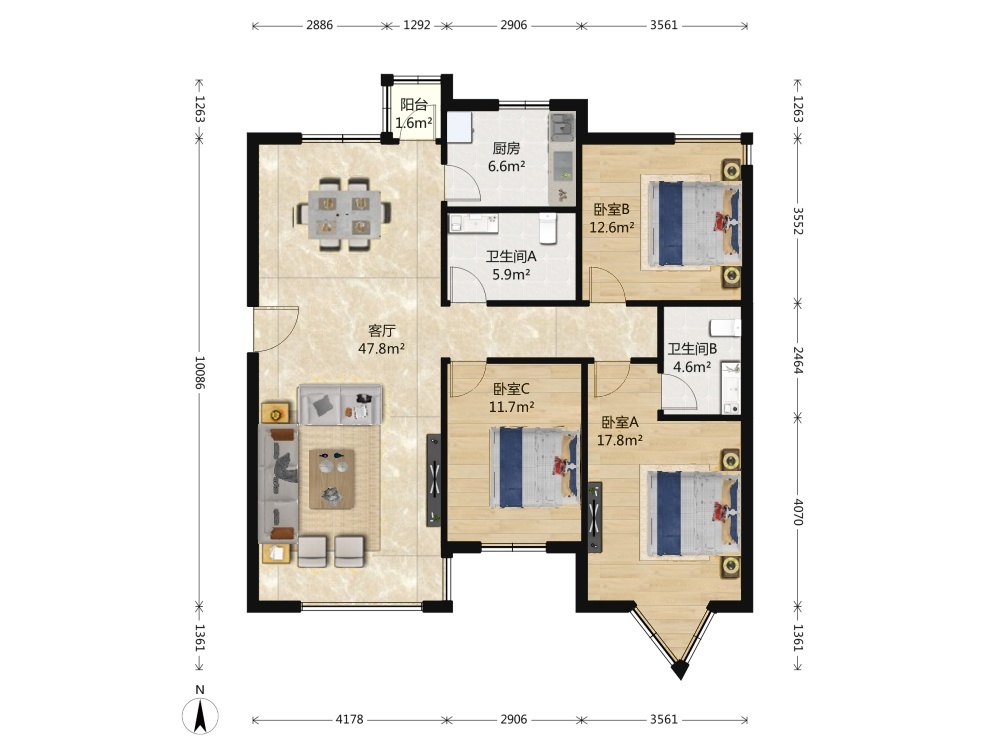 北京恋日绿岛小区二手房房源图片