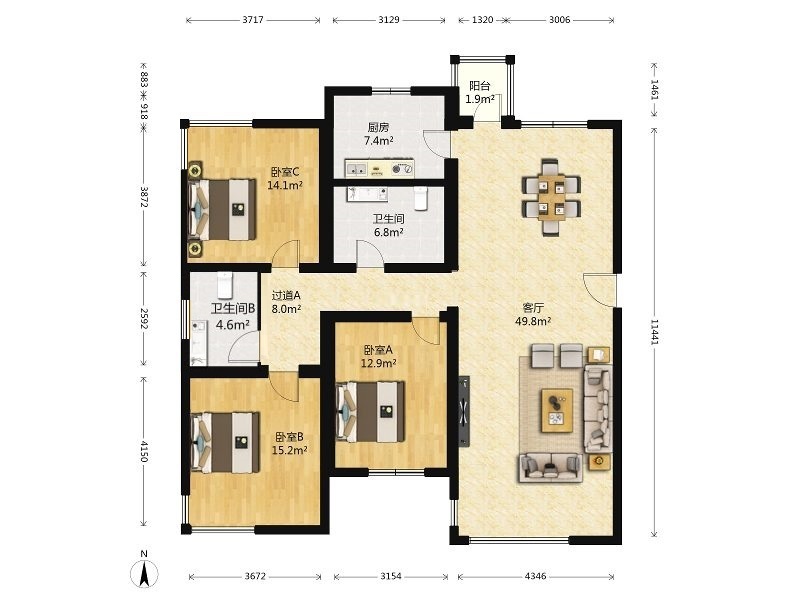 北京恋日绿岛小区二手房房源图片
