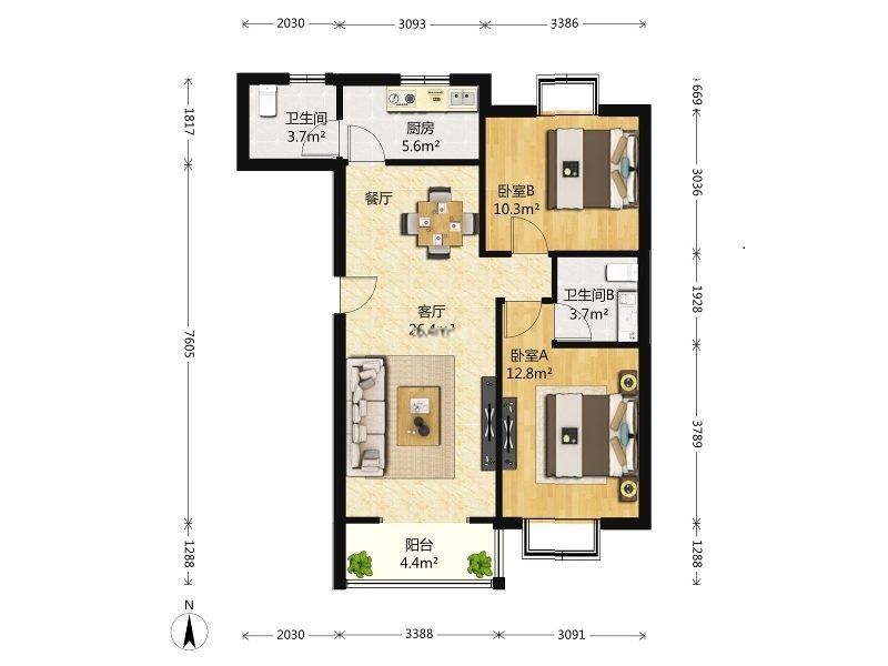 北京江南山水二手房房源图片