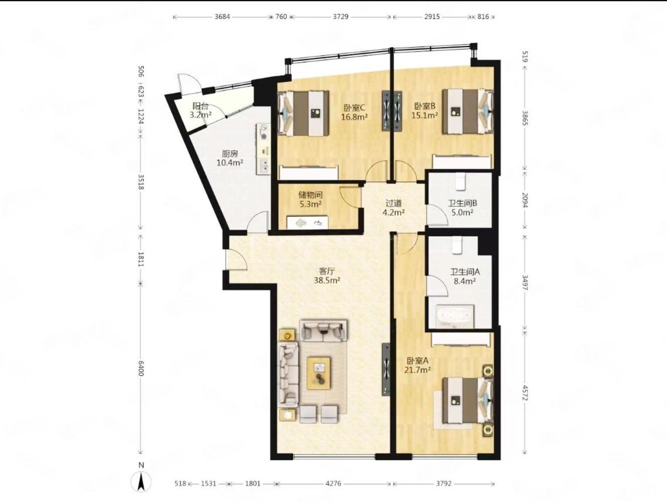 北京新城国际公寓二手房房源图片