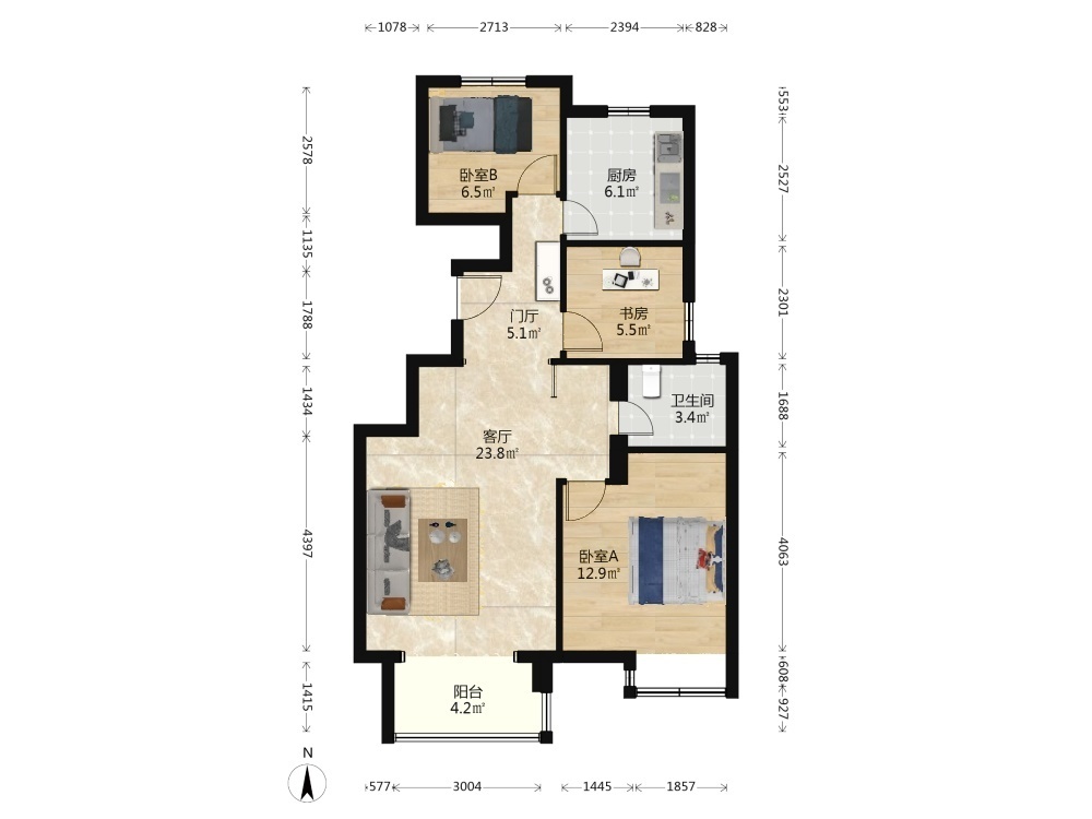 北京金色漫香林二手房房源图片