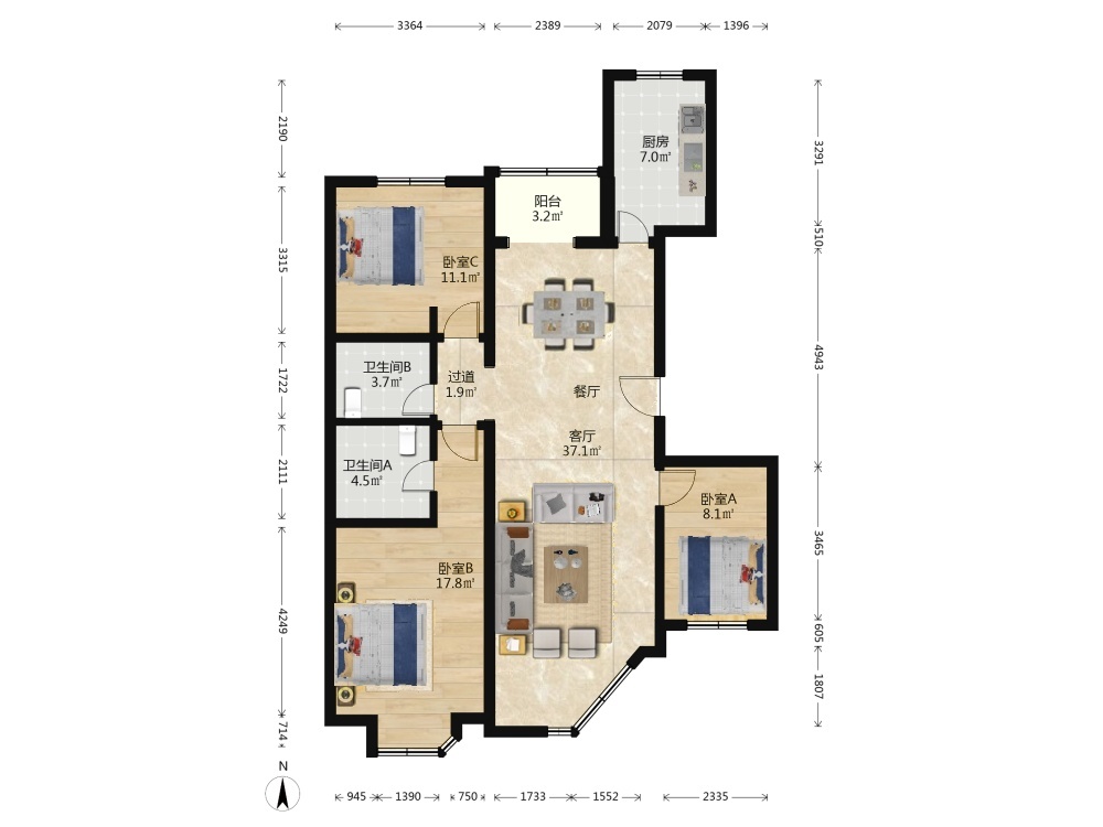 北京恋日绿岛二手房房源图片