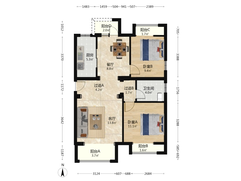 北京中海紫御公馆二手房房源图片