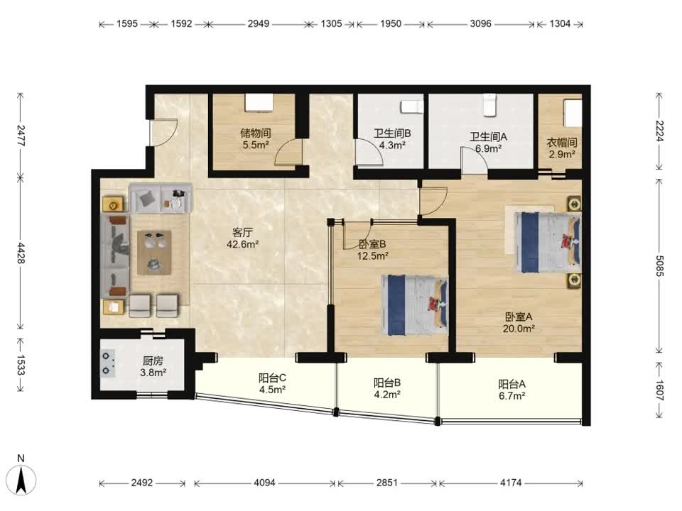 北京旺座中心二手房房源图片