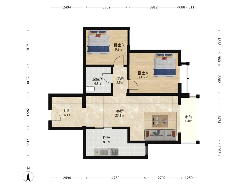 北京天通西苑三区二手房房源图片