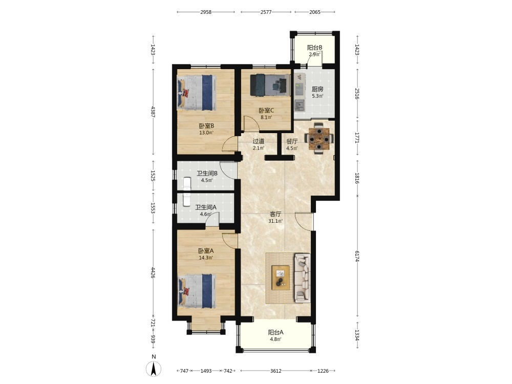 北京天通苑中苑二手房房源图片