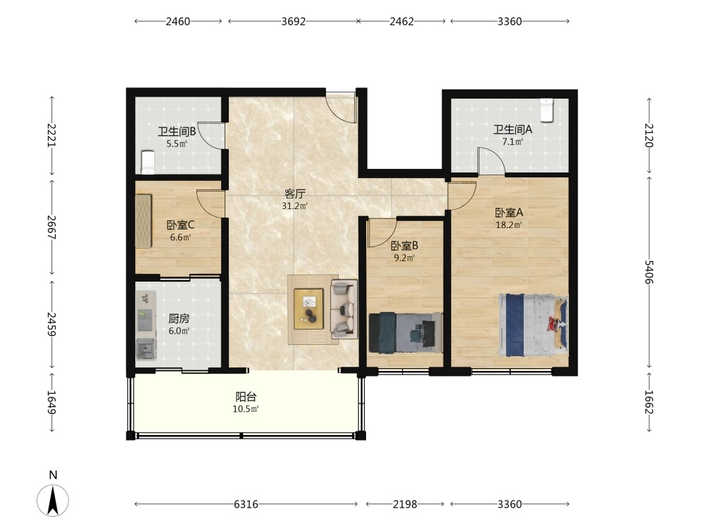 北京天通苑北二区二手房房源图片