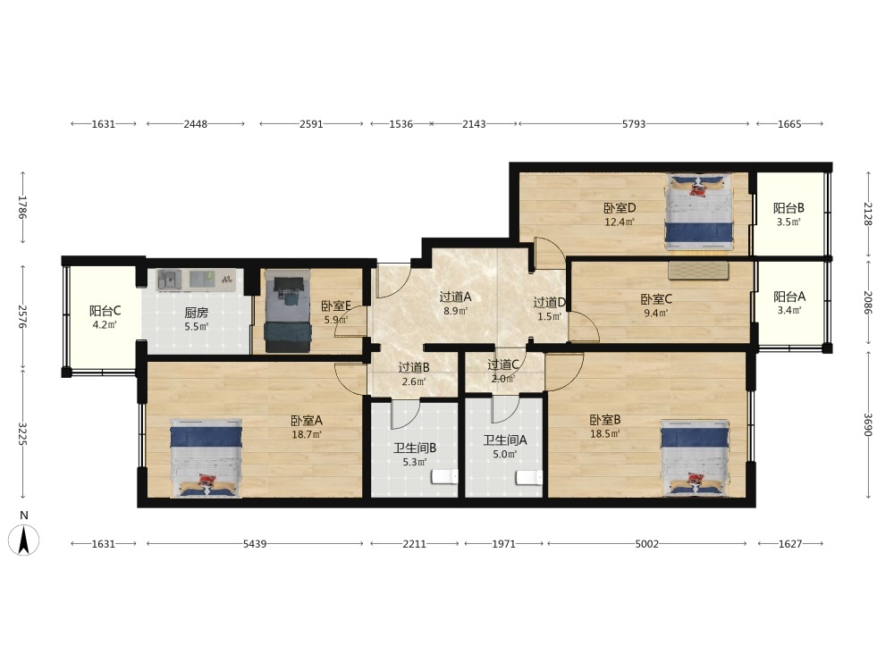 北京天通西苑二区二手房房源图片