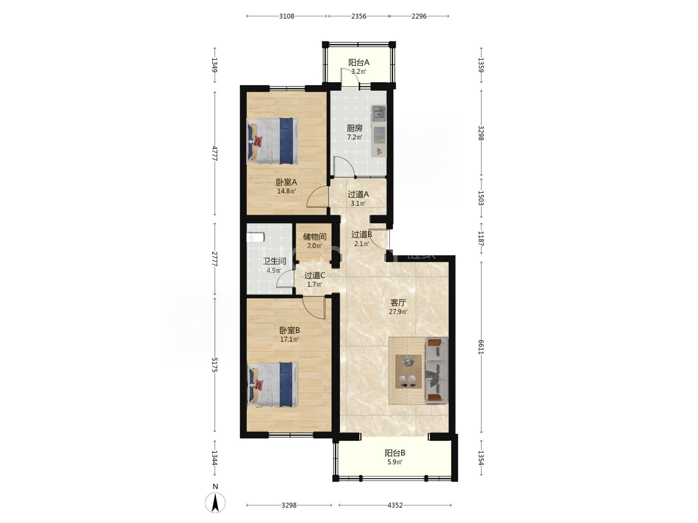 北京天通苑东一区二手房房源图片
