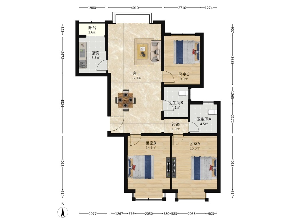 北京晴雪园二手房房源图片