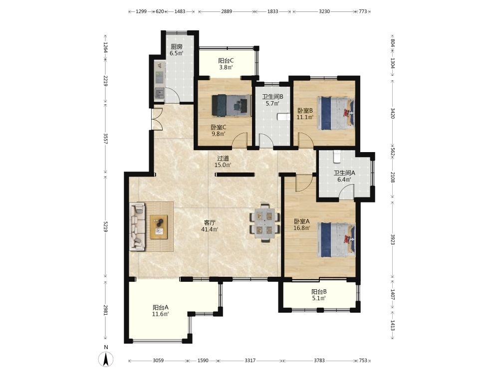 北京恒盛波尔多小镇(南区)二手房房源图片