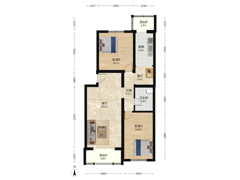 北京天通苑东一区二手房房源图片