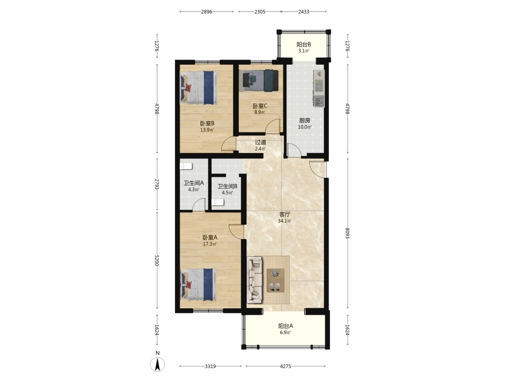 北京天通苑东三区二手房房源图片