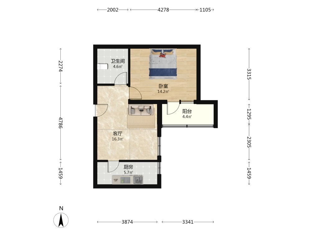 北京天桥北里二手房房源图片