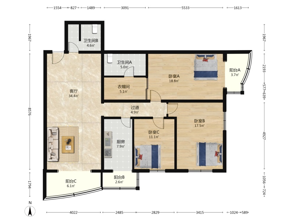 北京天通苑东三区二手房房源图片