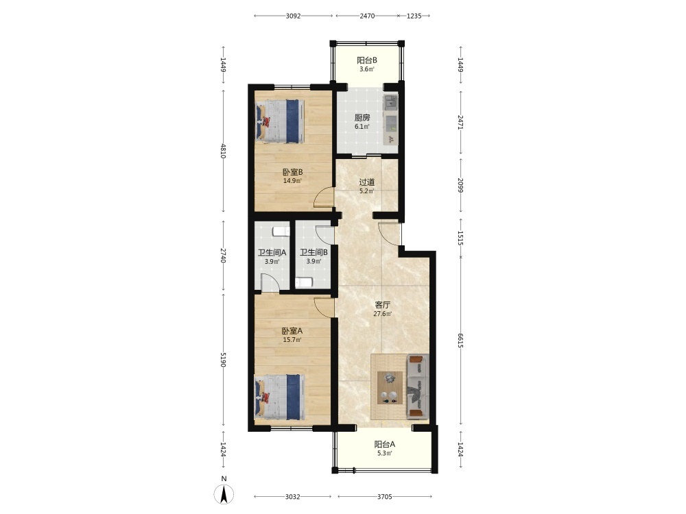 北京天通苑北三区二手房房源图片