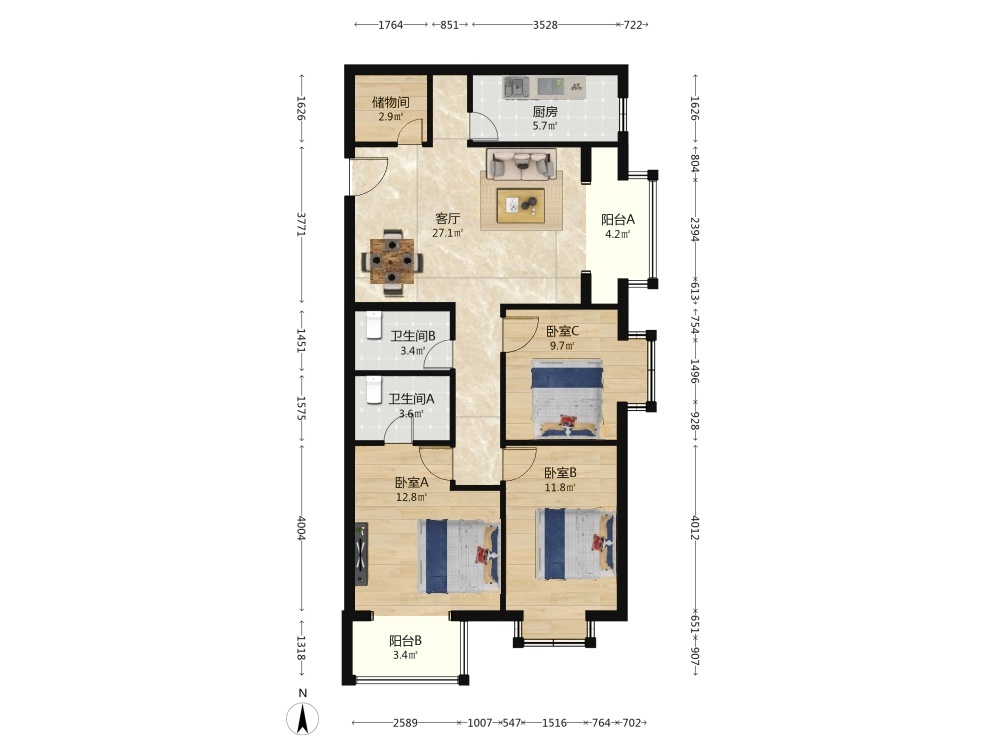 北京烟树园二手房房源图片