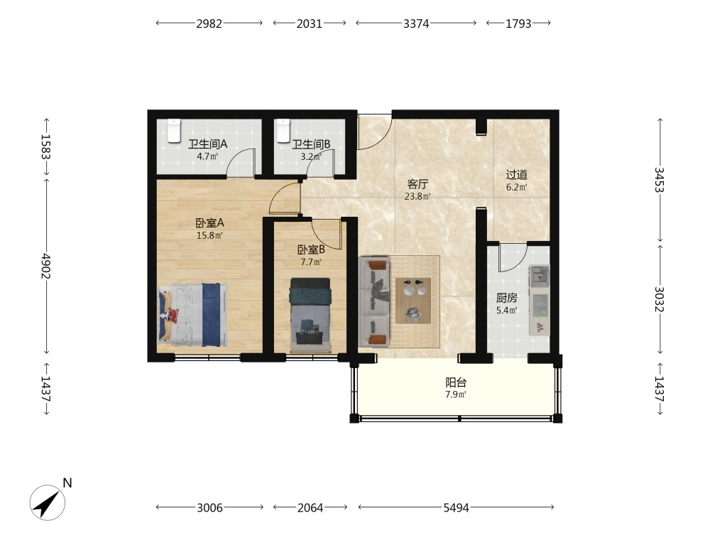 北京天通苑北三区二手房房源图片