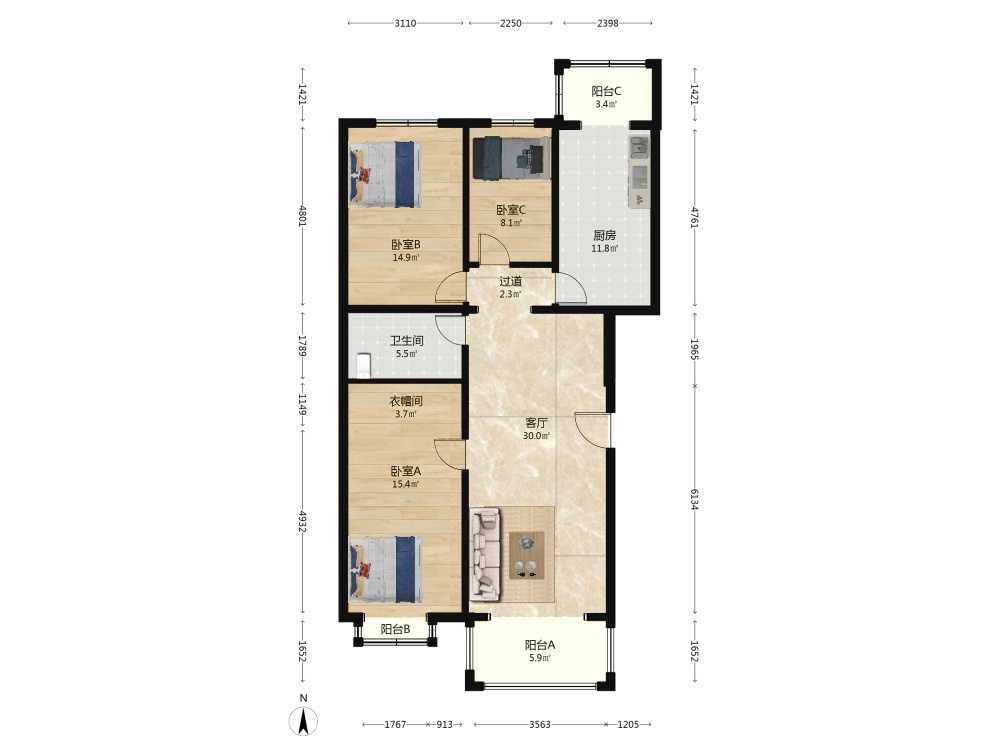 北京天通苑中苑二手房房源图片