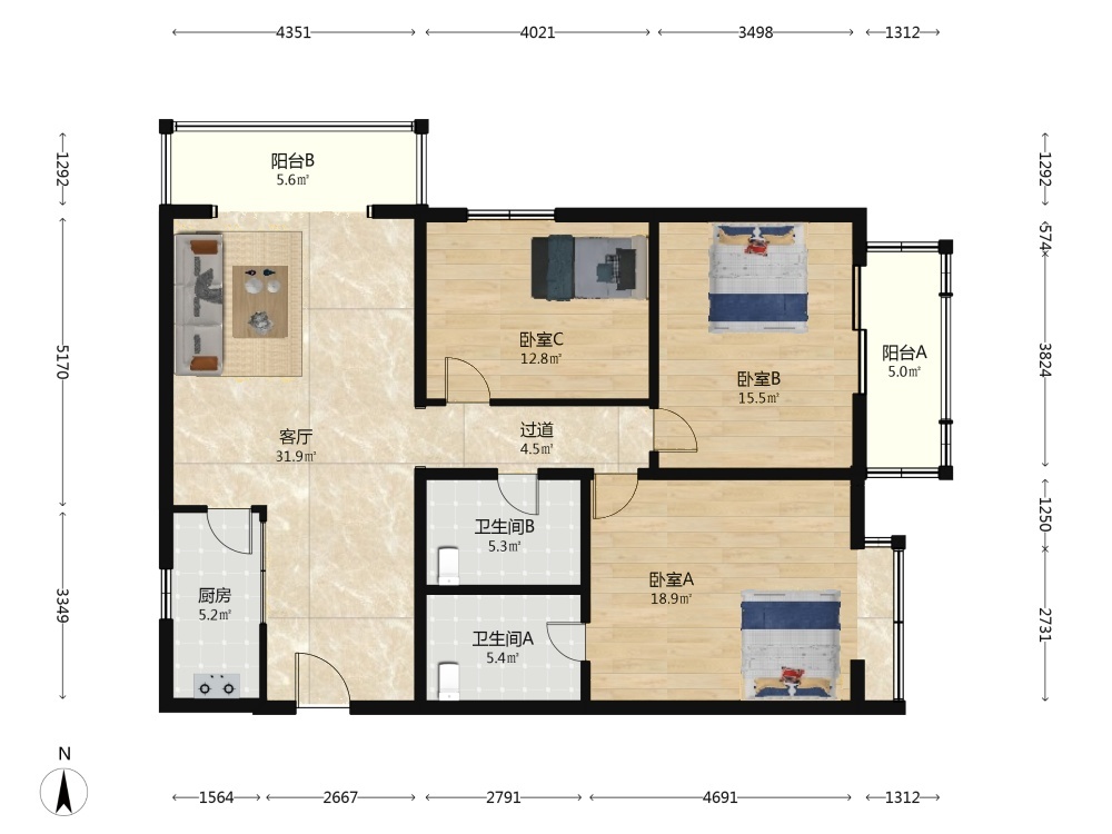 北京天通苑东一区二手房房源图片