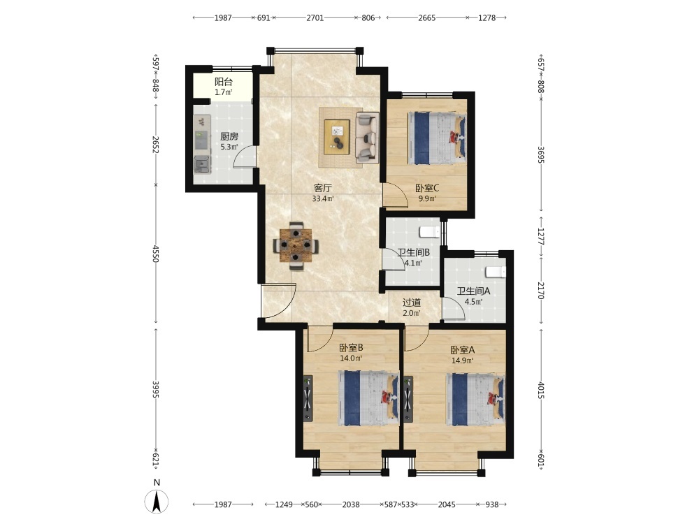 北京晴雪园二手房房源图片