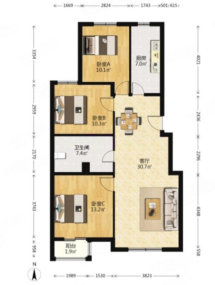 北京育新花园西里二手房房源图片