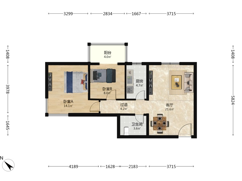 北京晨月园二手房房源图片