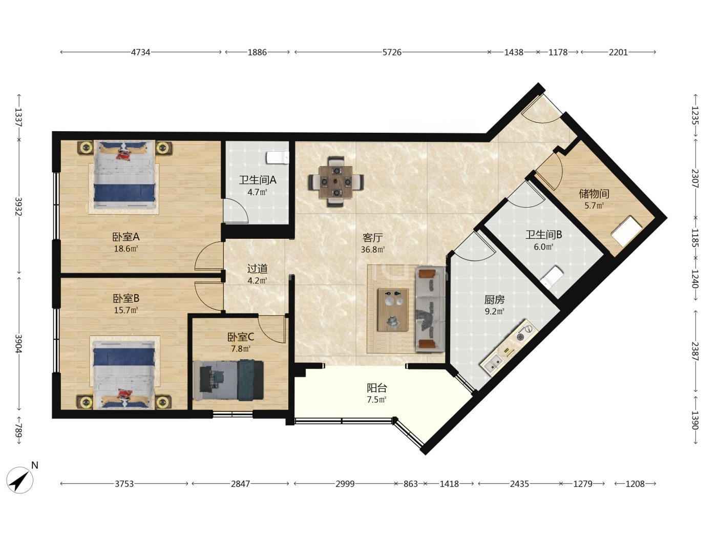 北京远大园二区二手房房源图片