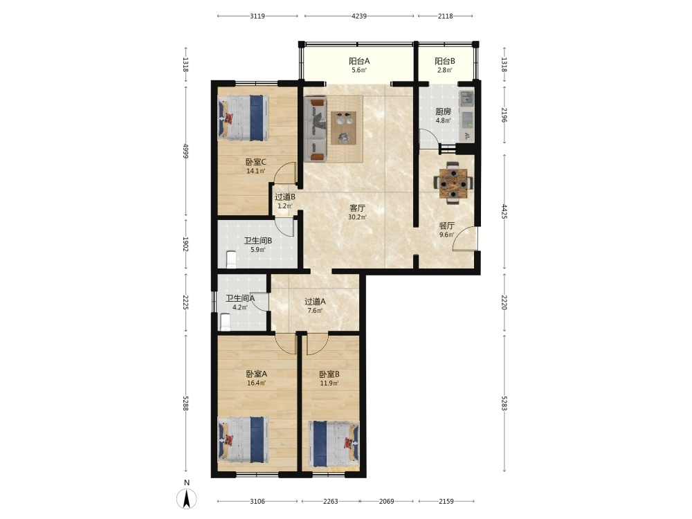 北京天通苑北一区二手房房源图片