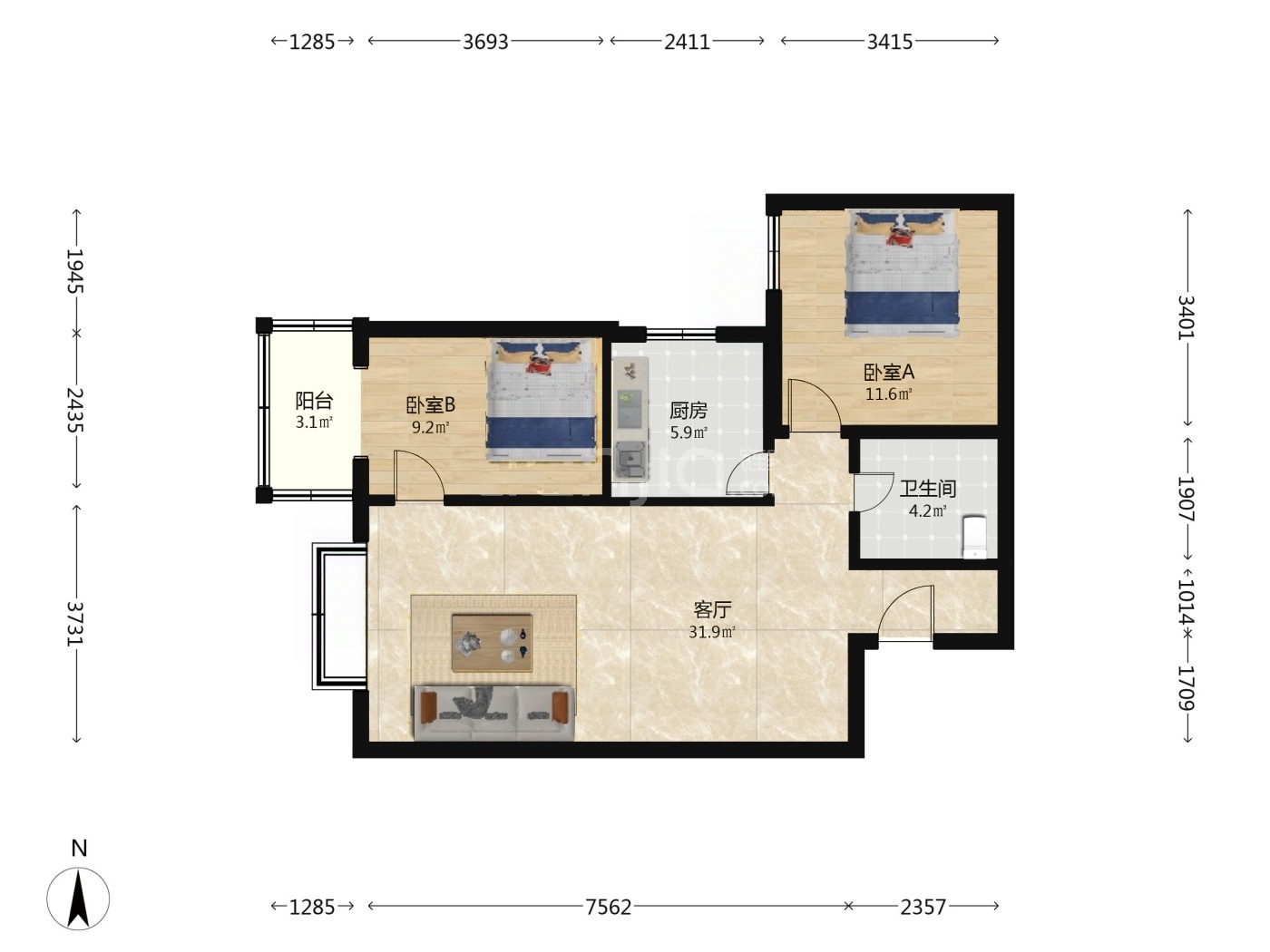 北京天通苑北一区二手房房源图片
