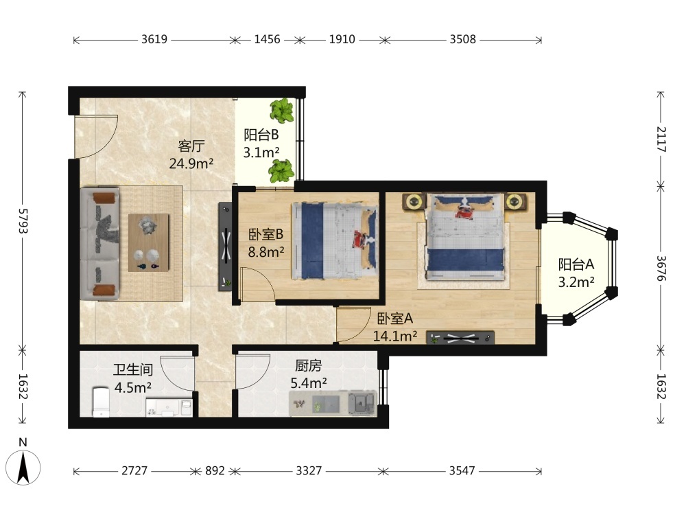 北京金夕园二手房房源图片