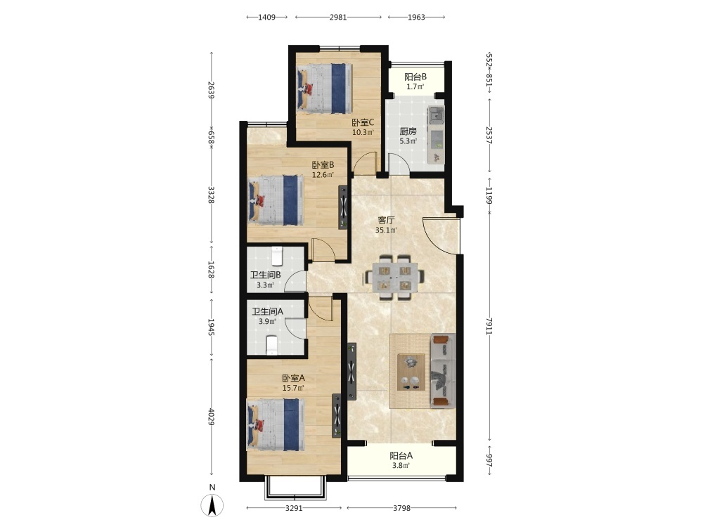 北京江南山水二手房房源图片