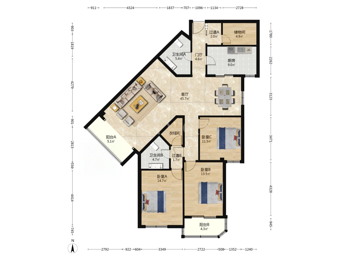 北京远大园三区二手房房源图片