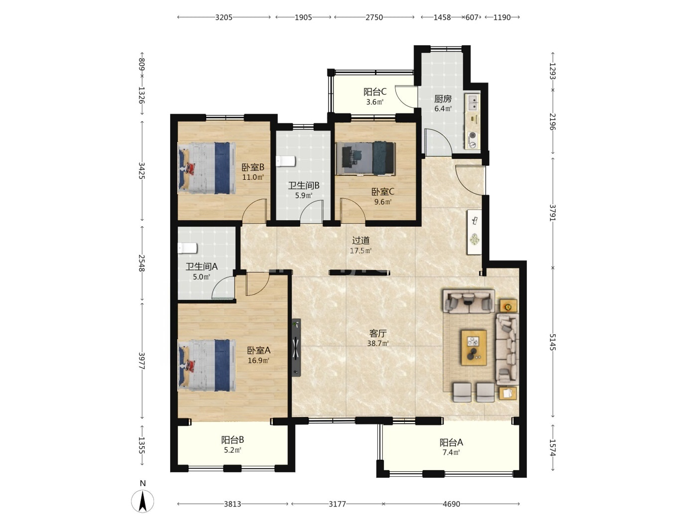 北京恒盛波尔多小镇(南区)二手房房源图片