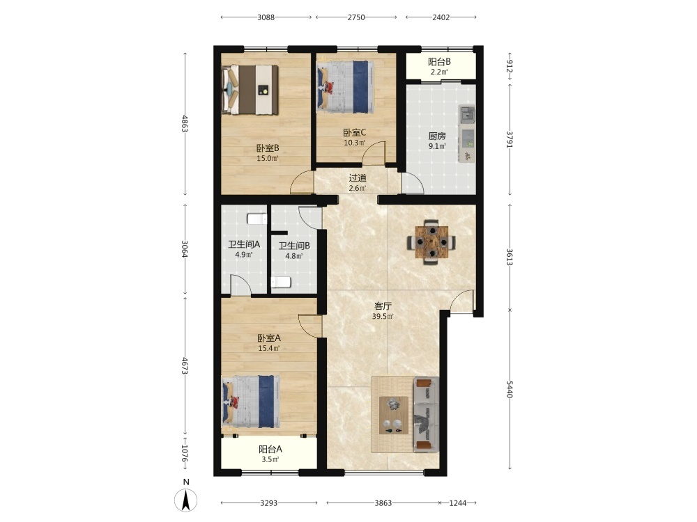 北京天通苑东三区二手房房源图片