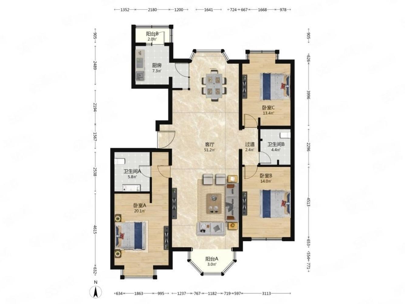 北京晴雪园二手房房源图片