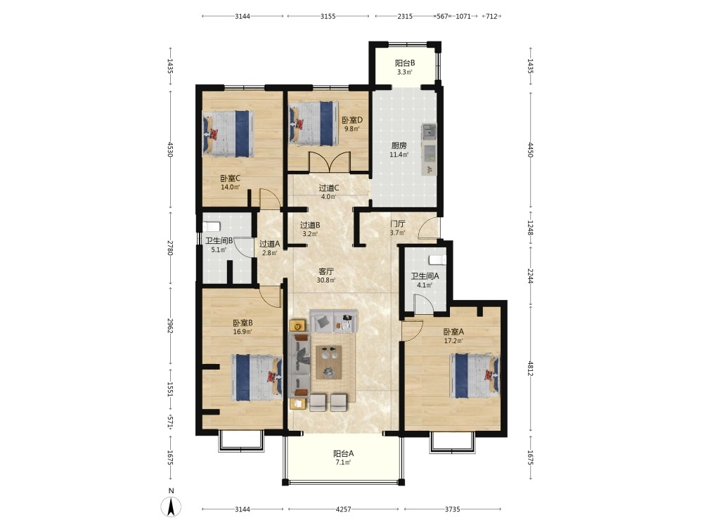 北京天通苑中苑二手房房源图片