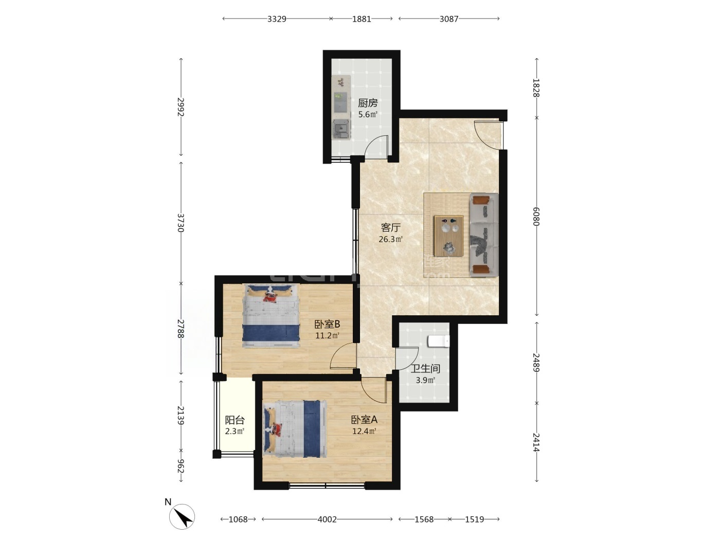 北京晨月园二手房房源图片