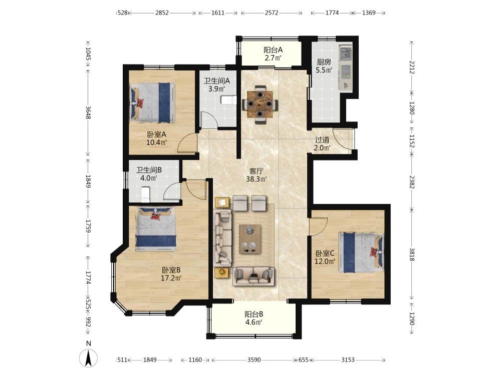 北京恒盛小镇艺墅二手房房源图片