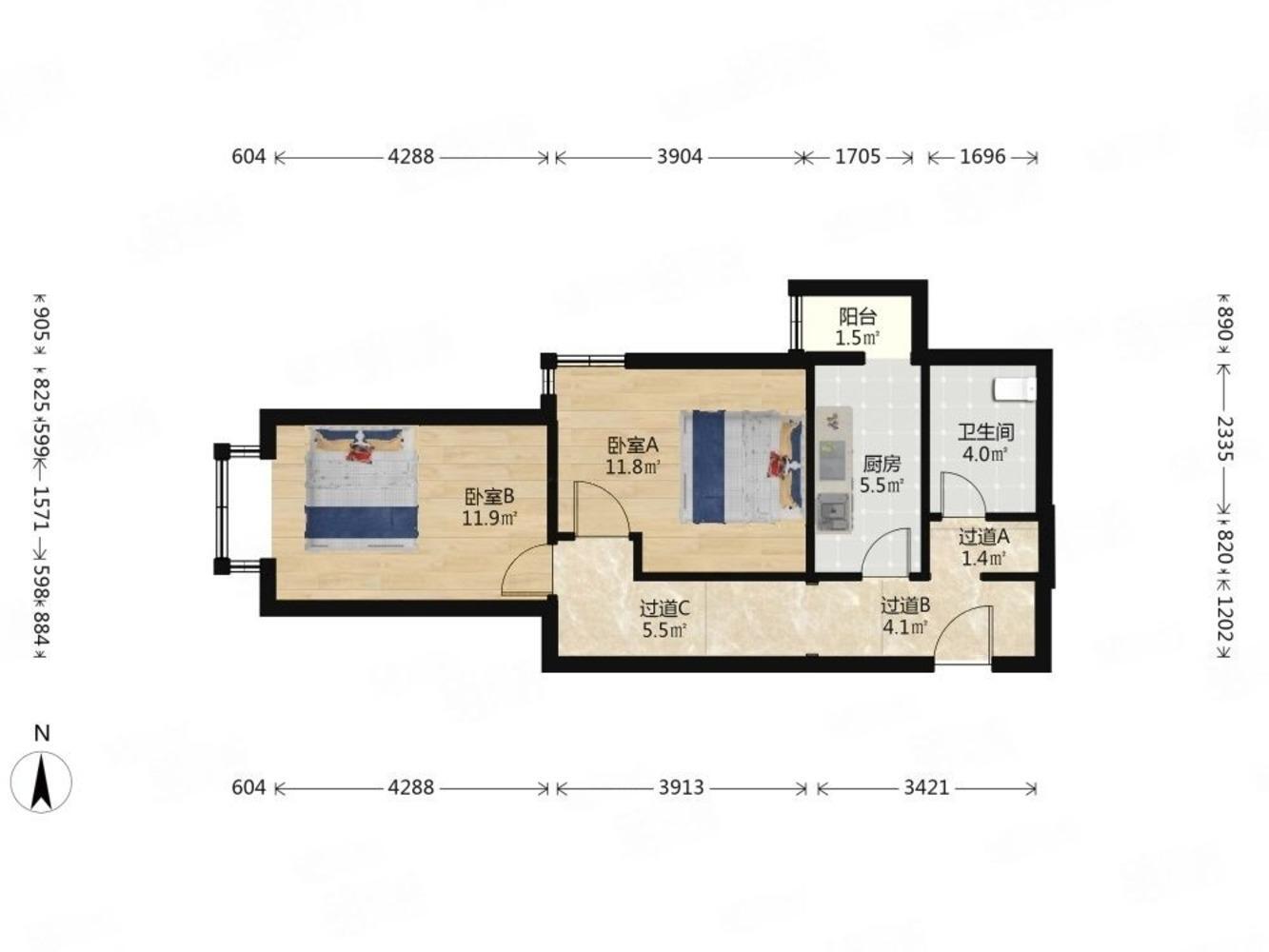 北京烟树园小区二手房房源图片