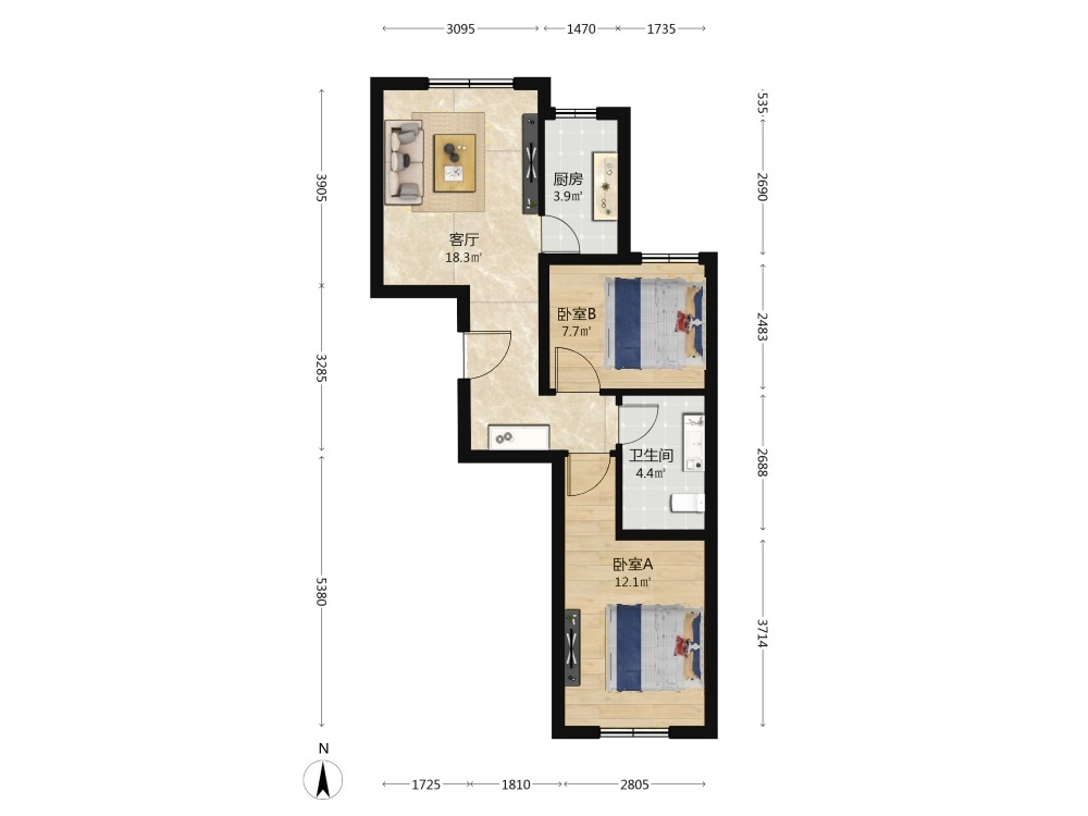 北京五福玲珑居二手房房源图片