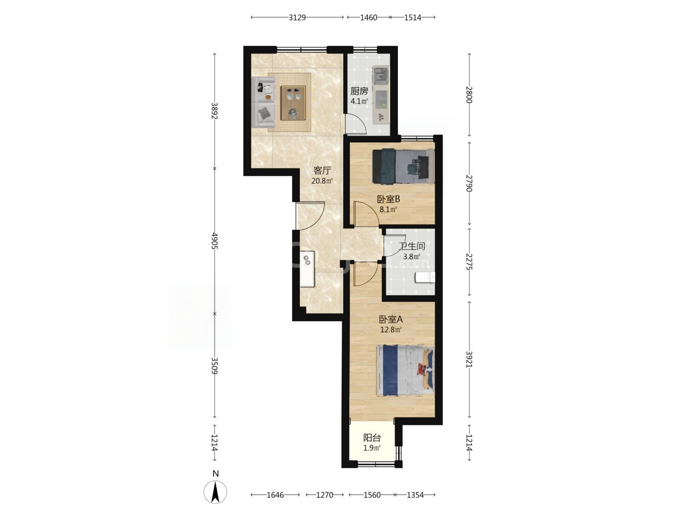 北京五福玲珑居二手房房源图片