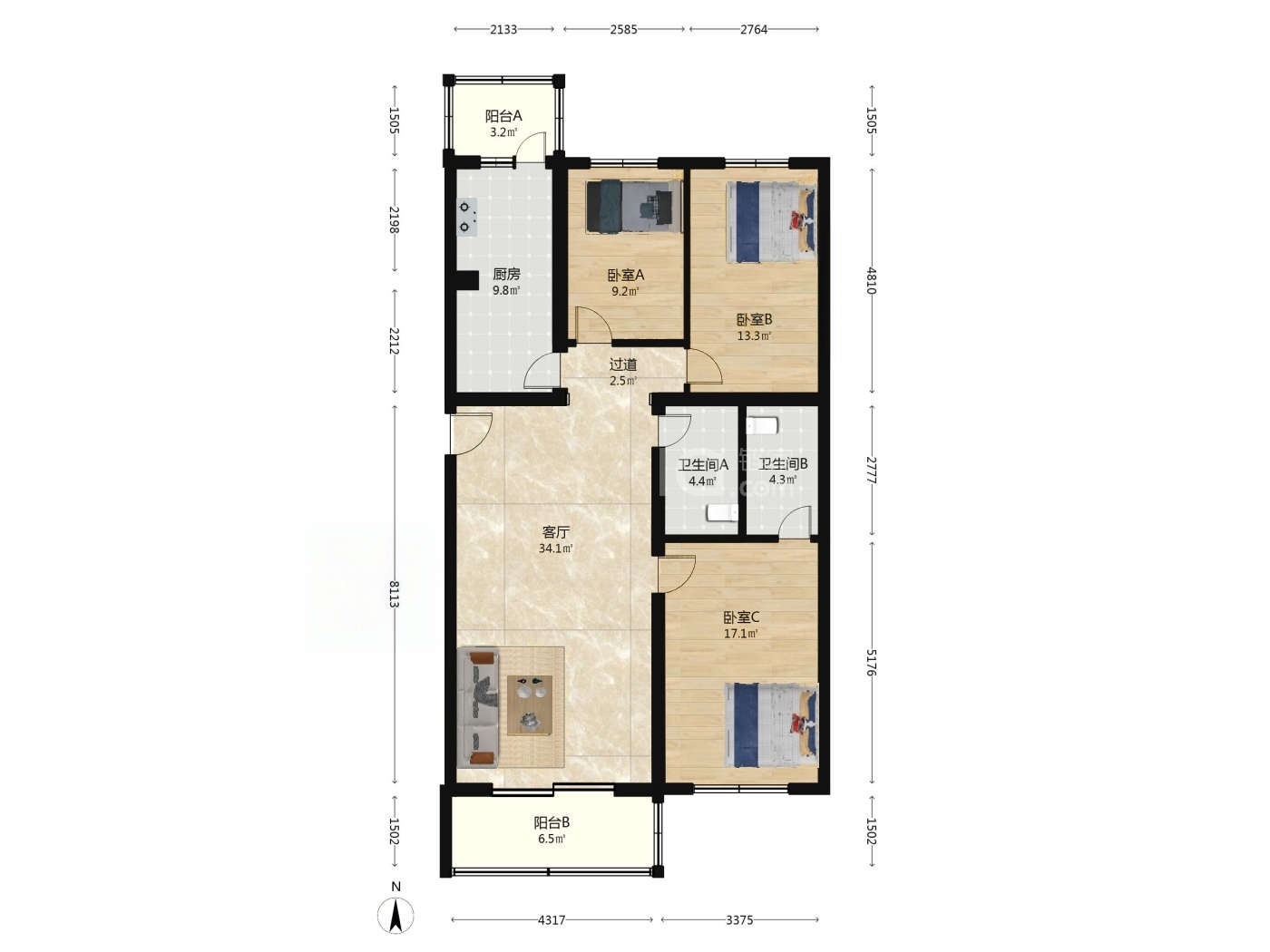北京天通苑北三区二手房房源图片