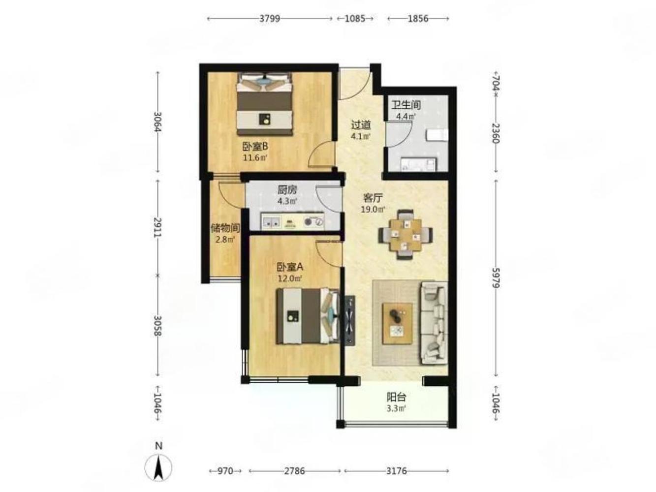 北京鸿博家园(一期C区)二手房房源图片