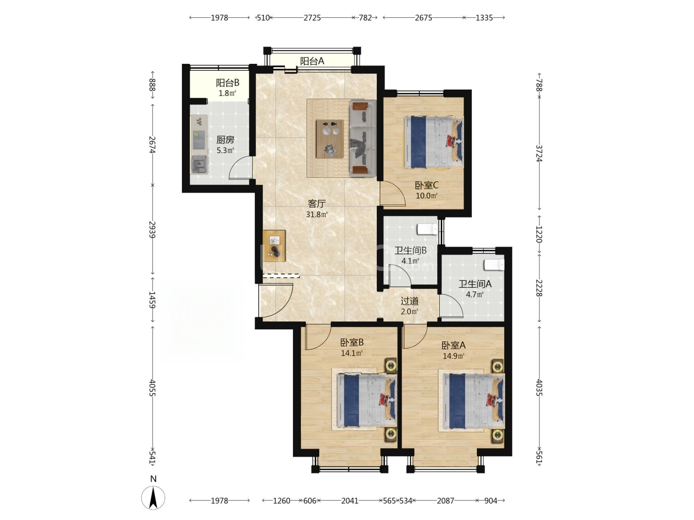 北京晴雪园二手房房源图片
