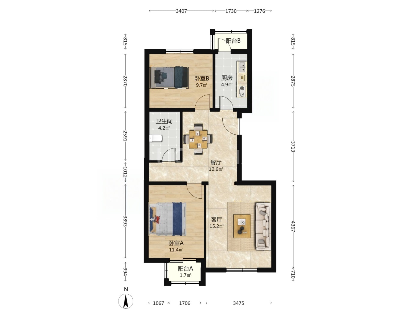 北京育新花园中里二手房房源图片