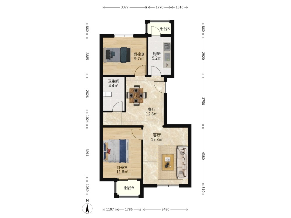 北京育新花园中里二手房房源图片